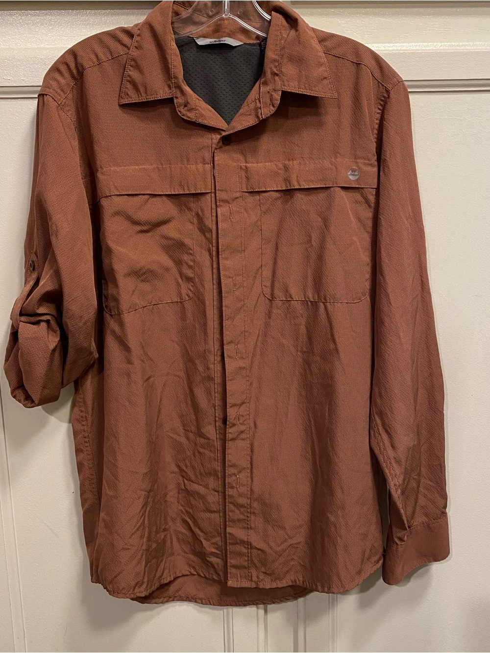 Wrangler Men's Rust Brown Lightweight Shirt Jacket